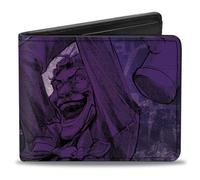 Buckle-Down DC Comics Wallet, Bifold, The Joker Hammer Pose and Logo Purples, Vegan Leather, Purple, 4.0" x 3.5", Casual