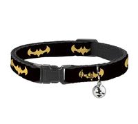 Buckle Down DC League of Super Pets, Breakaway Cat Collar with Bell, Plastic Clip, Easy Adjustable, 8.5 to 12"-0.5" Wide