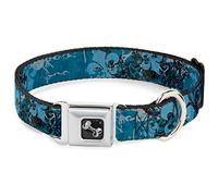 Buckle-Down DC-W30709-M Seatbelt Dog Collar, Medium, Gothic 8