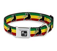 Buckle-Down DC-W31261-M Seatbelt Dog Collar, Medium, Lion of Zion Repeat