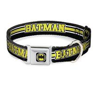 Buckle Down DC-WBM002-L BMA Batman Black/Silver Dog Collar