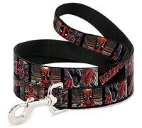 Buckle Down "DEADPOOL/Comic Panels/Logo Pet Leash, 6' x 1.5"