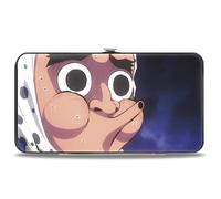 Buckle-Down Demon Slayer Wallet, Hinged, Demon Slayer Hotaru and Tanjiro Cheek Scene and Pose, Vegan Leather