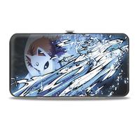 Buckle-Down Demon Slayer Wallet, Hinged, Demon Slayer Sabito Poses and Title Logo, Vegan Leather