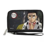 Buckle-Down Demon Slayer Wallet, Zip Around, Demon Slayer Gyomei Himejima Crying Prayer Pose, Vegan Leather