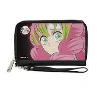 Buckle-Down Demon Slayer Wallet, Zip Around, Demon Slayer Mitsuri Kanroji Pose Close Up, Vegan Leather