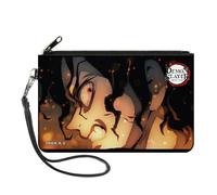 Buckle-Down Demon Slayer Wallet, Zip Clutch, Demon Slayer Muzan Kibutsuji Flame Glow Pose, Canvas, Multicolor, L, Casual