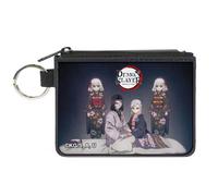 Buckle-Down Demon Slayer Wallet, Zip Clutch, Demon Slayer Ubuyashiki Parents and Two Daughters Family Pose, Canvas, Multicolor, XS, Casual