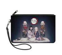 Buckle-Down Demon Slayer Wallet, Zip Clutch, Demon Slayer Ubuyashiki Parents and Two Daughters Family Pose, Canvas