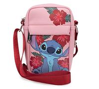 Buckle Down Disney Bag, Cross Body, Lilo, Stitch Sweet Smiling Pose with Flowers, Pink, Vegan Leather, Lilo & Stitch, Lilo & Stitch