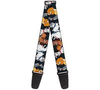 Buckle-Down Disney Guitar Strap, Disney Dogs Group Collage Paws Gray Black, 2 Inches Wide, Black, 2" Wide - 29-54" Length