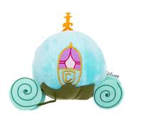 Buckle-Down Disney Squeaky Plush Dog Toy for Large, Medium & Small Dogs, Cinderella Pumpkin Carriage Light Blue, 5" x 7"