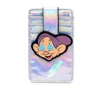 Buckle-Down Disney Vegan Leather Wallet, ID Card Holder, Snow White Dopey Diamond Eyes Iridescent Holographic, Silver, 3.0" x 5.0", Silver, 3.0" x 5.0", Casual