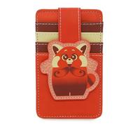 Buckle-Down Disney Vegan Leather Wallet, ID Card Holder, Turning Red Red Panda Mei Pose Reds Ivory, Red, 3.0" x 5.0", Casual