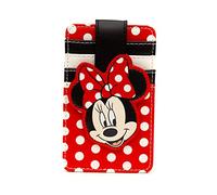 Buckle-Down Disney Wallet, Character Wallet ID Card Holder, Vegan Leather, Red, 3.0" x 5.0", Minnie Mouse