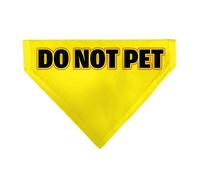Buckle-Down Do Not Pet Warning Yellows Black Slip On Collar Bandana Only