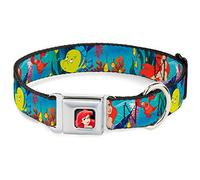Buckle-Down Dog Collar DYP-Ariel Close-UP Full Color - Ariel, Sebastian & Flounder Scene1 - Wide-Medium 16-23"