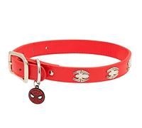 Buckle-Down Dog Collar, Marvel Comics, Spider Man with Spider Charms, Extra Small 6 to 9 Inch Length 0.38 Inches Wide