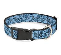 Buckle-Down Dog Collar Plastic Clip Blues Clues Blue Poses Scattered 9.5 to 14.5 Inches 0.5 Inch Wide