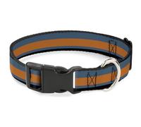 Buckle-Down Dog Collar with Plastic Clip, Quick Release, Easy Adjustable, Stripes, 16 to 23 Inches 1.5 Inch Wide