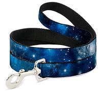 Buckle-Down Dog Leash Galaxy Blues Blues 6 Feet Long 1.0 Inch Wide, Multicolor (DL-W30762-1.0-6FT)