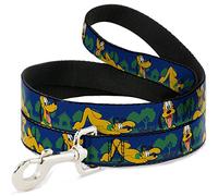 Buckle-Down Dog Leash Pluto 4 Poses Landscape Blue Green Available In Different Lengths And Widths For Small Medium Large Dogs and Cats, 6 Feet Long - 1/2" Wide