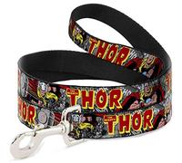 Buckle-Down Dog Leash The Mighty Thor Action Poses 6 Feet Long 1.0 Inch Wide