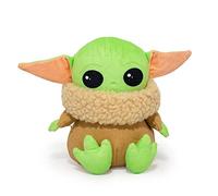 Buckle-Down Dog Toy, Mandalorian, Plush Squeaker Star Wars The Child Sitting Pose, Baby yoda, 8" x 8" (DTPT-SWBIF) for All Breed Sizes