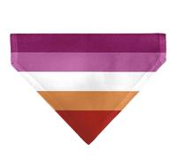 Buckle-Down Flag Lesbian Five Stripe Oranges White Pinks Black Slip On CollarÊBandana Only