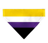 Buckle-Down Flag Non Binary Stripe Black Slip On CollarÊBandana Only