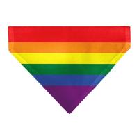 Buckle-Down Flag Pride Rainbow Black Slip On CollarÊBandana Only