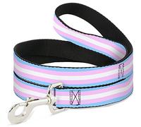 Buckle Down "Flag Transgender Baby Blue/Baby Pink/White Pet Leash, 4' x 1/2\