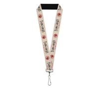 Buckle-Down Game of Thrones Targaryen House of Fire and Blood Sigil Stretchy Polyester Lanyard, White