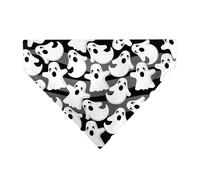 Buckle-Down Ghosts Scattered Black White Slip On Collar Bandana Only