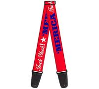 Buckle-Down GS-W30021 "MERICA FUCK YEAH!/Star Red/Blue/White" Guitar Strap