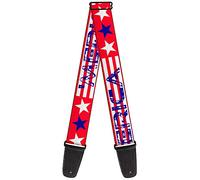 Buckle-Down GS-W30022 "MERICA Stripes/Stars Red/White/Blue" Guitar Strap