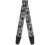 Buckle-Down GS-W30209 Shiny Sparkling Bling Rhinestone Crown Diamond Pattern Guitar Strap