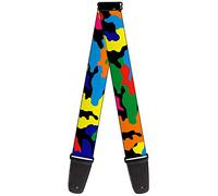 Buckle-Down GS-W30327 "Camo Multi Neon" Guitar Strap
