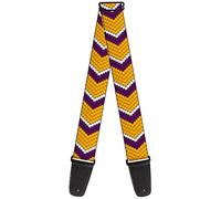Buckle-Down GS-W30364 "Chevron Weave Gold/Purple/White" Guitar Strap