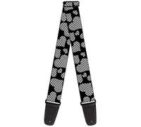Buckle-Down GS-W30505 "Eighties Hearts Black/White" Guitar Strap