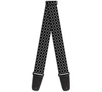 Buckle-Down GS-W30630 "Fishnet Stocking Black/White" Guitar Strap