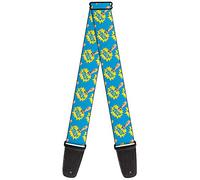 Buckle-Down GS-W30640 "Fist Pump Baby Blue/Yellow" Guitar Strap