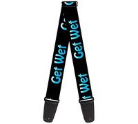 Buckle-Down GS-W30746 "GET WET Black/Baby Blue" Guitar Strap