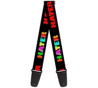 Buckle-Down GS-W30858 "HATER Black/Red/Rainbow Fade" Guitar Strap