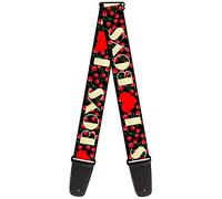 Buckle-Down GS-W30927 "I Heart BOYS Black/Cherries" Guitar Strap