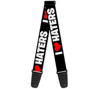 Buckle-Down GS-W30931 "I "HEART" HATERS Black/White/Red" Guitar Strap