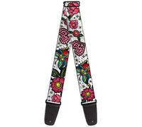 Buckle-Down GS-W31224 "Love Kills CLOSE UP White" Guitar Strap