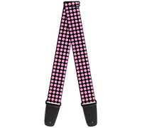 Buckle-Down GS-W31309 "Mini Polka Dots Black/Pink" Guitar Strap