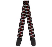 Buckle-Down GS-W31601 "Plaid Black/Red" Guitar Strap