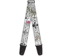 Buckle-Down GS-W31633 Meaningful Writing Script With Floral Pattern Guitar Strap